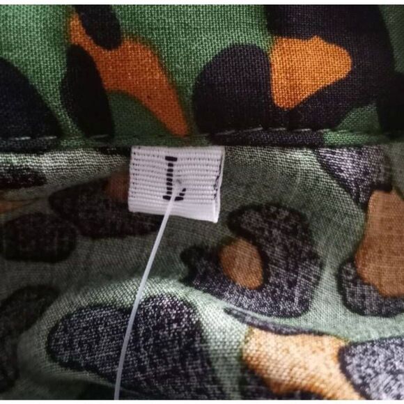 KIRUNDO GREEN LONG SLEEVE LEOPARD PRINT SHIRT DRESS SZ. L NWT. - Picture 8 of 12